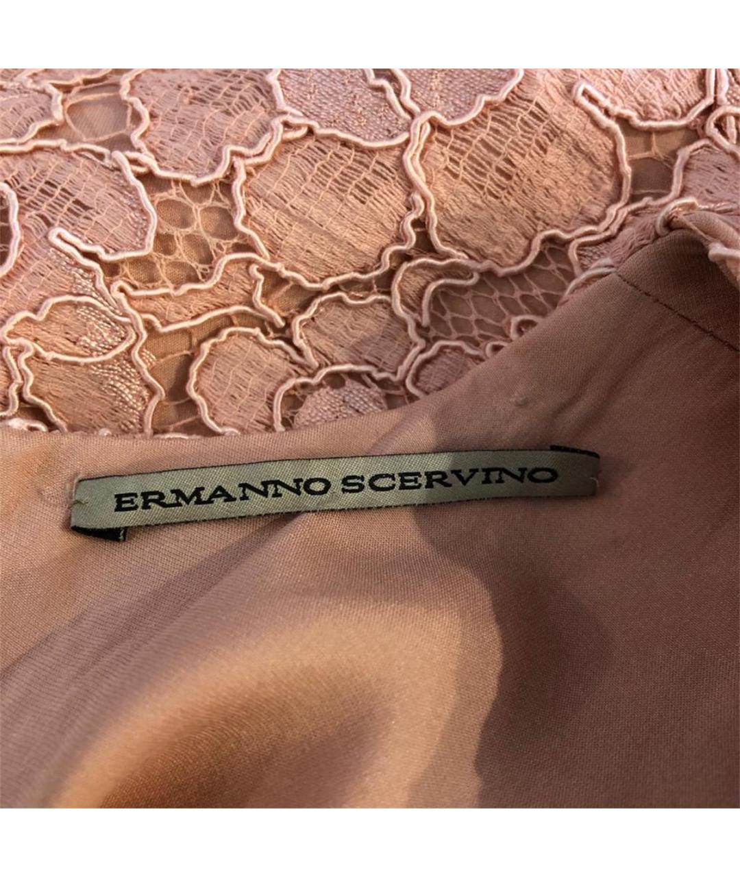 ERMANNO SCERVINO Розовое хлопковое повседневное платье, фото 7