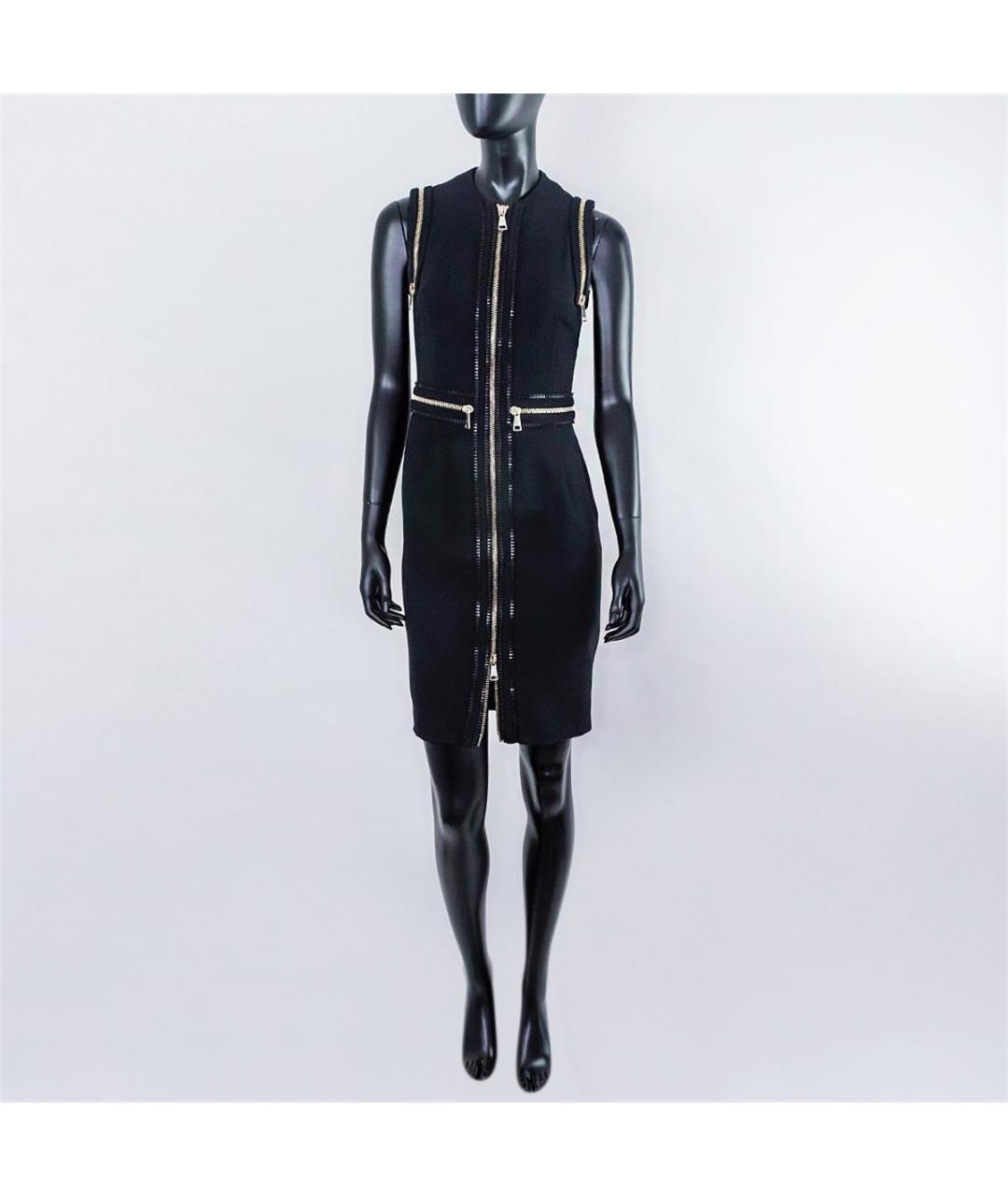 GIVENCHY Черное шелковое повседневное платье, фото 4