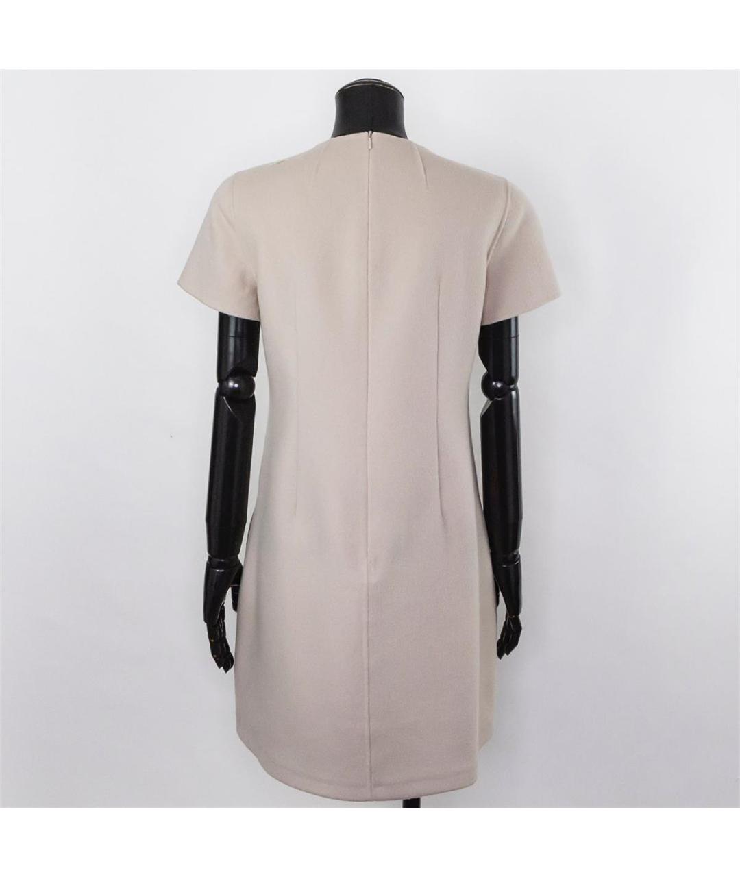 MAX MARA Бежевое шерстяное повседневное платье, фото 3