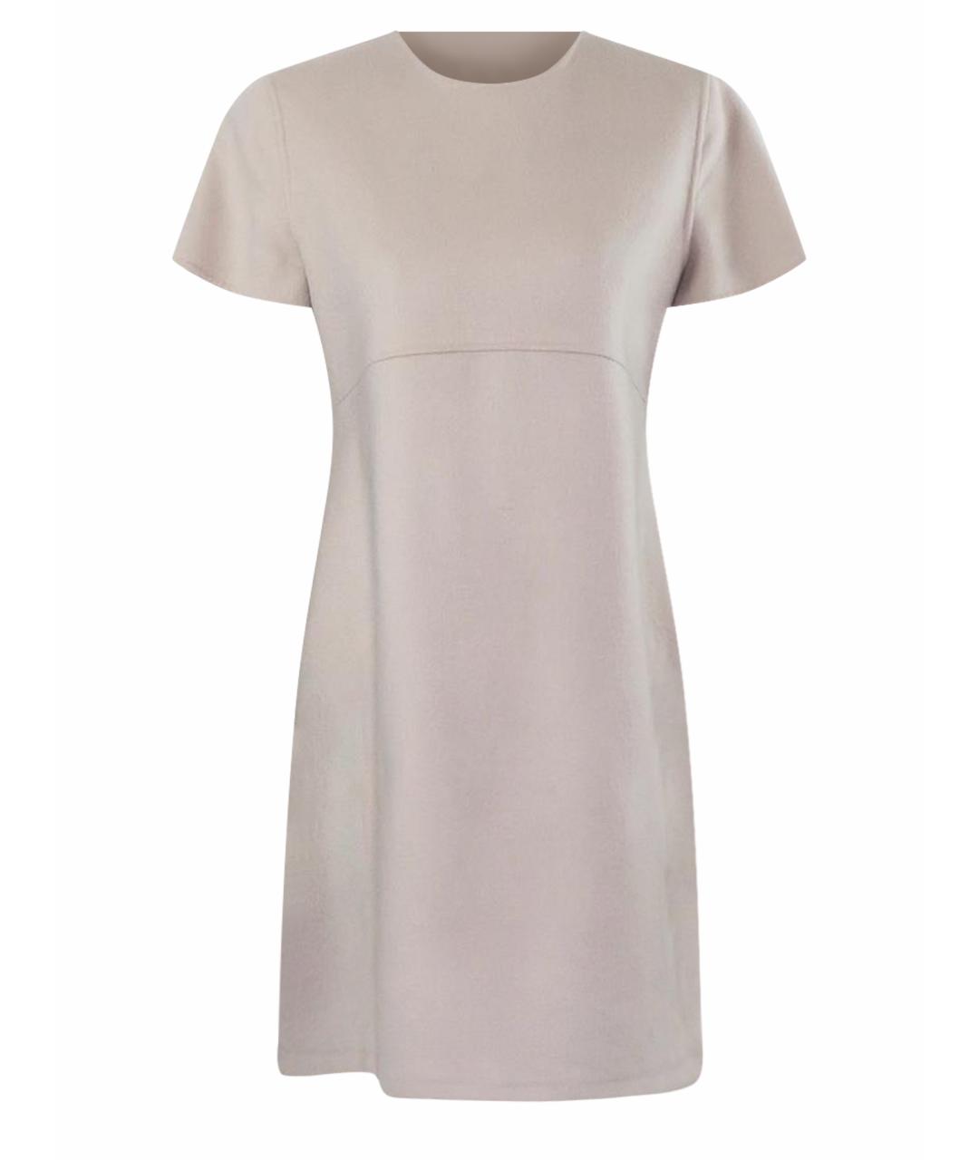 MAX MARA Бежевое шерстяное повседневное платье, фото 1