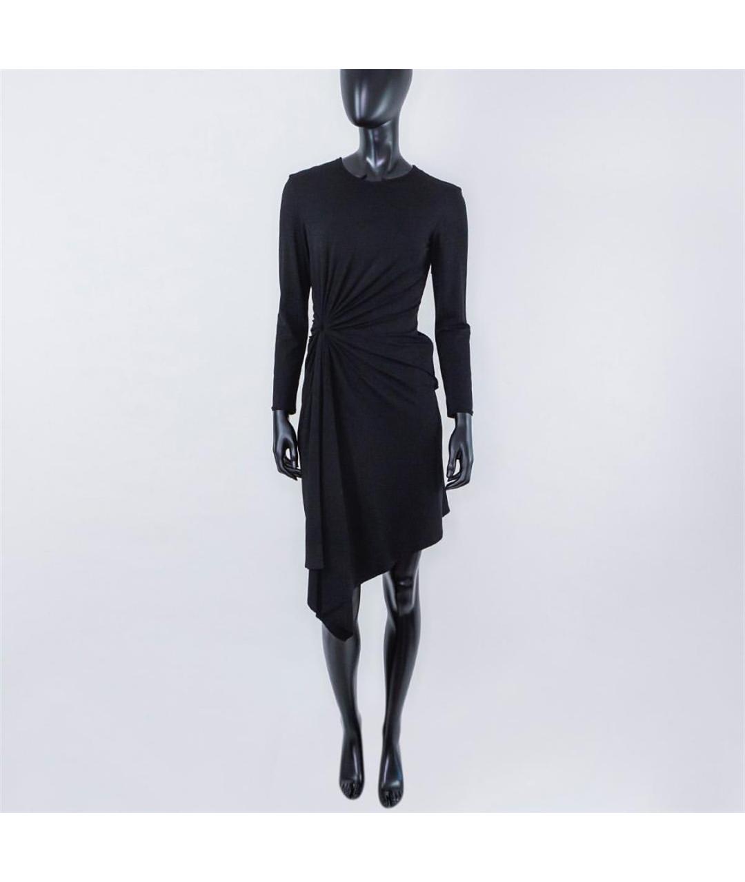 SAINT LAURENT Черное вискозное повседневное платье, фото 4