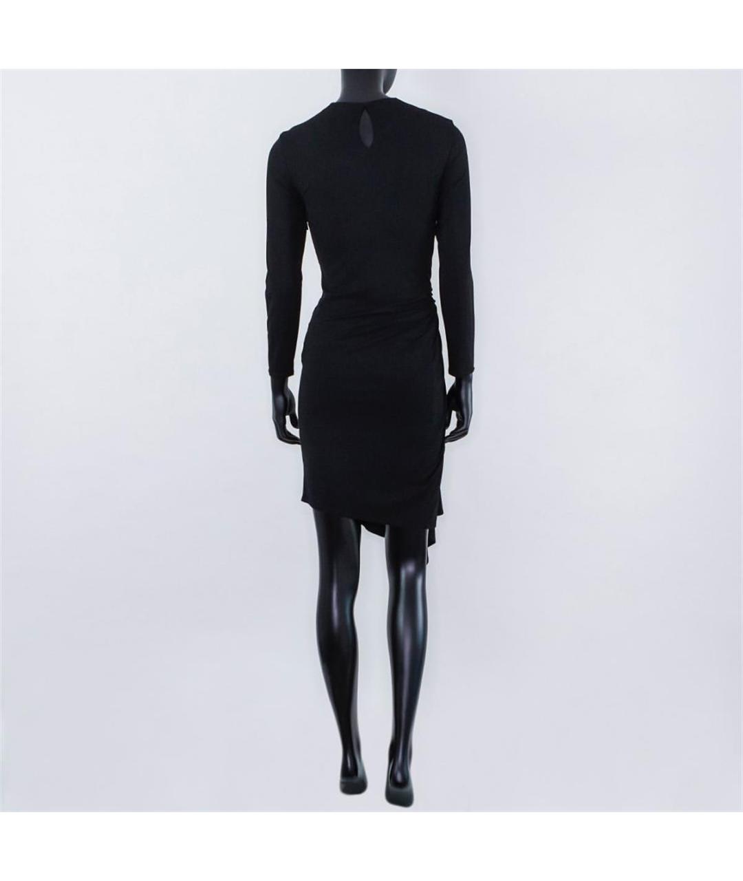 SAINT LAURENT Черное вискозное повседневное платье, фото 3