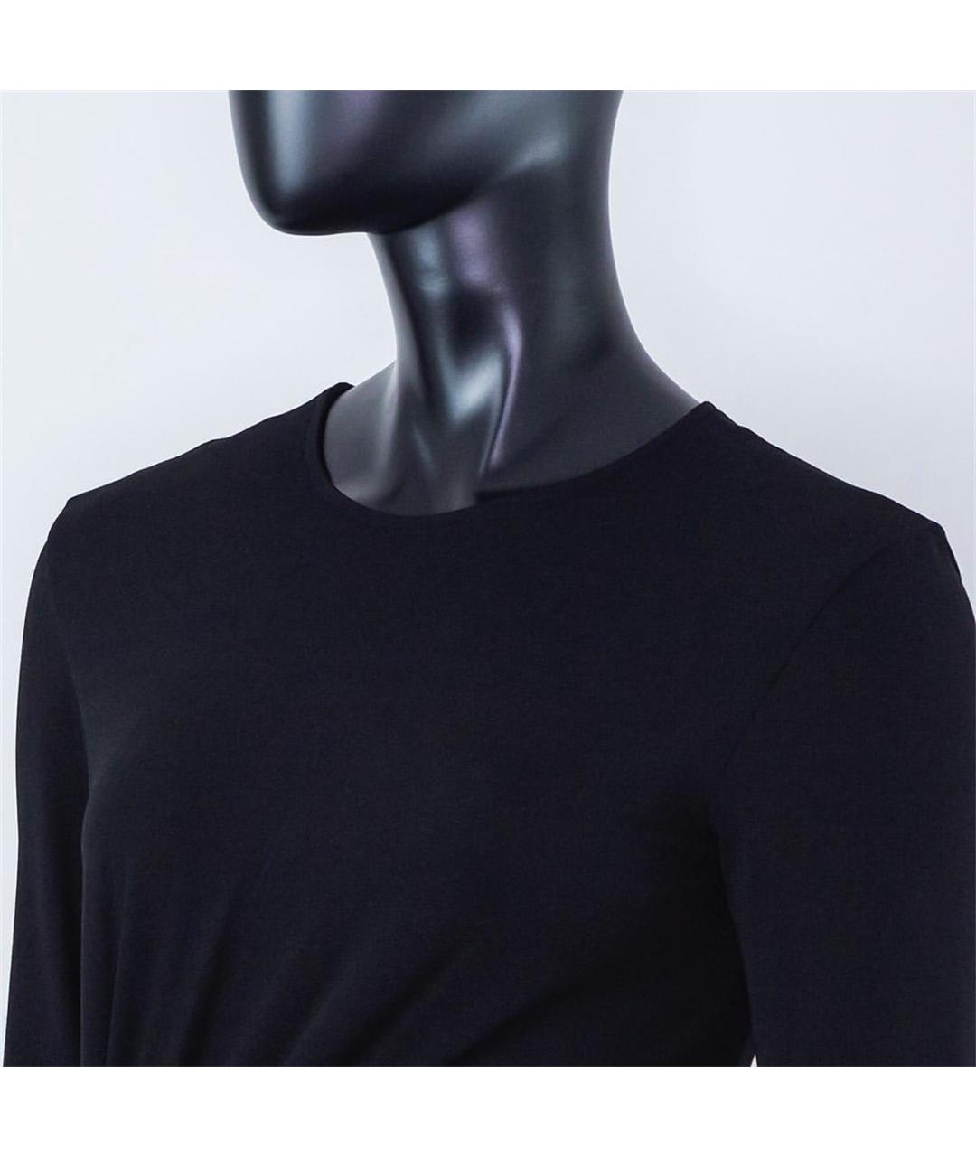 SAINT LAURENT Черное вискозное повседневное платье, фото 2