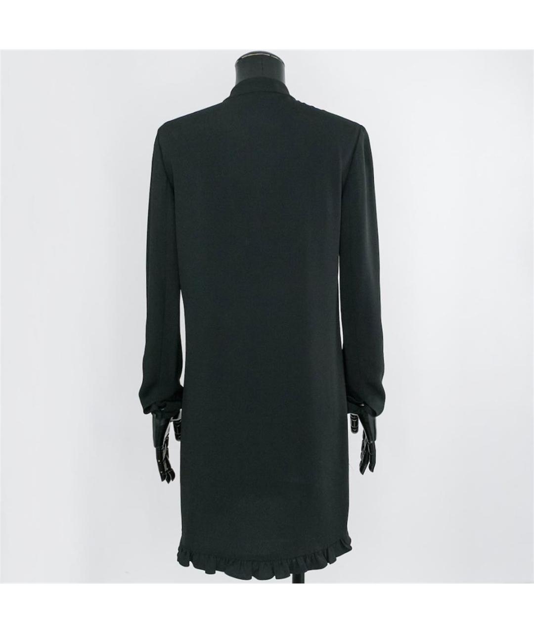 SAINT LAURENT Черное вискозное повседневное платье, фото 3