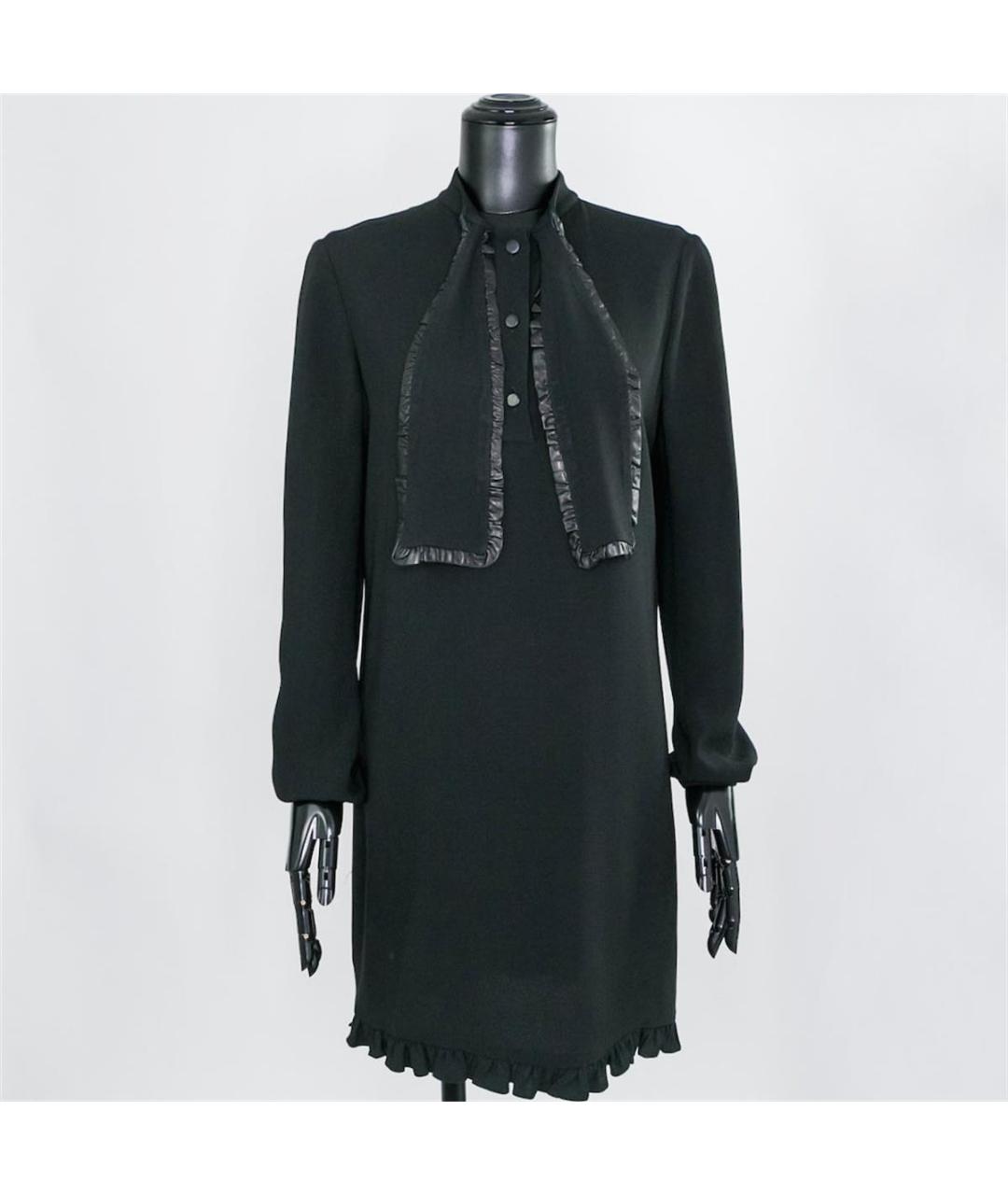 SAINT LAURENT Черное вискозное повседневное платье, фото 4