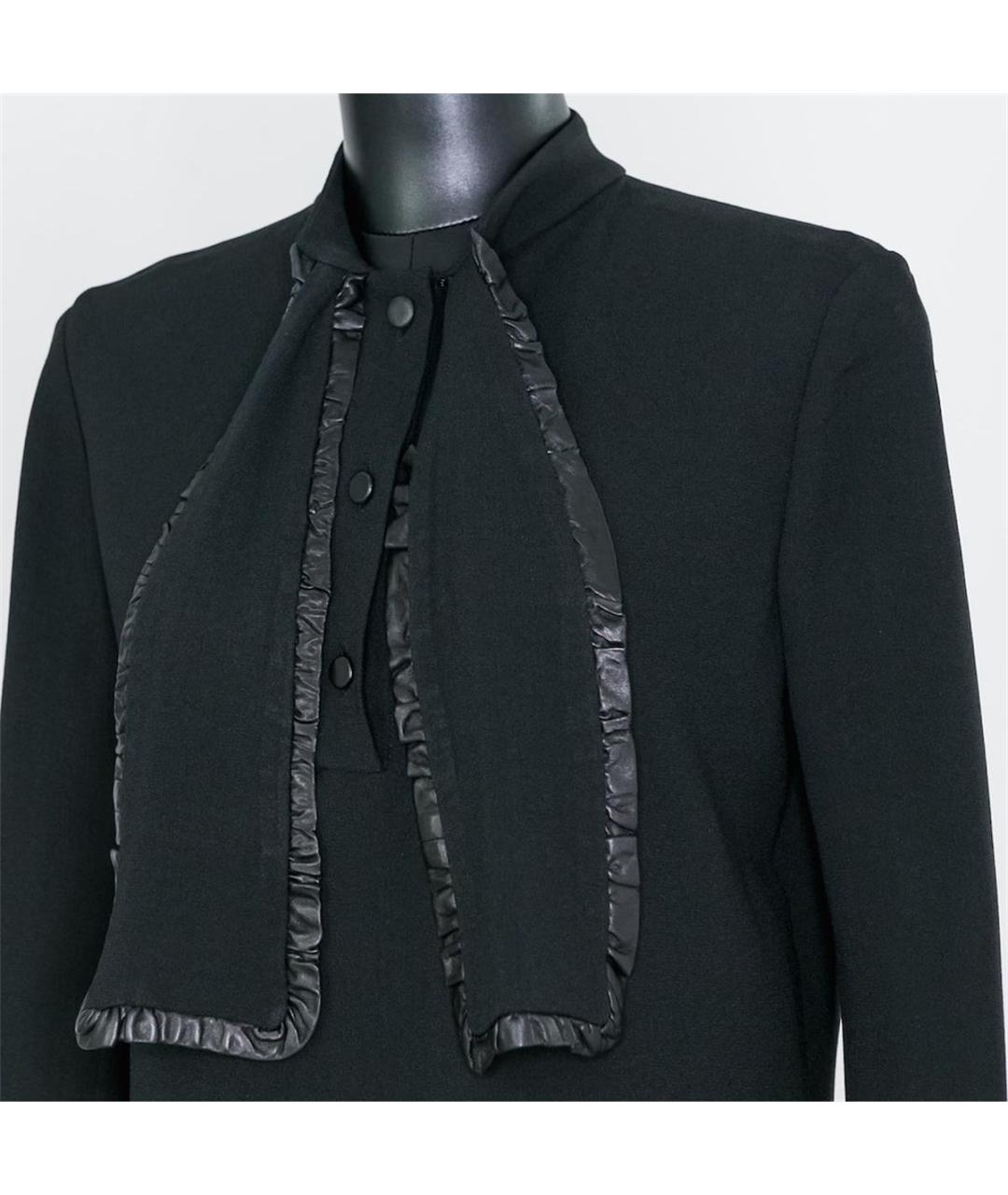 SAINT LAURENT Черное вискозное повседневное платье, фото 2