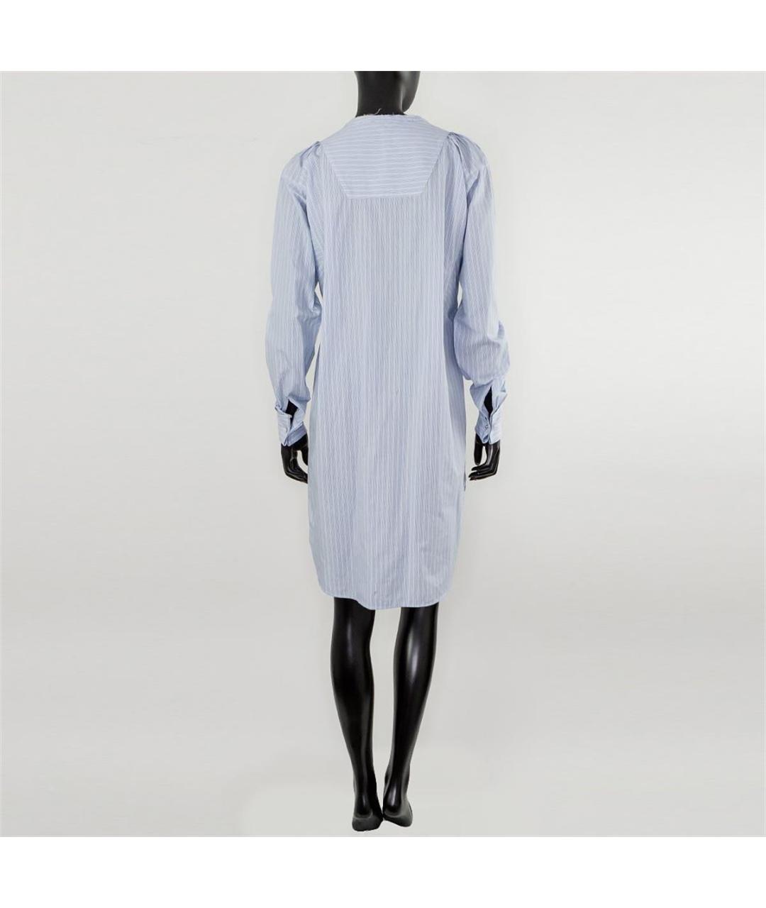ERMANNO SCERVINO Голубое хлопковое повседневное платье, фото 3