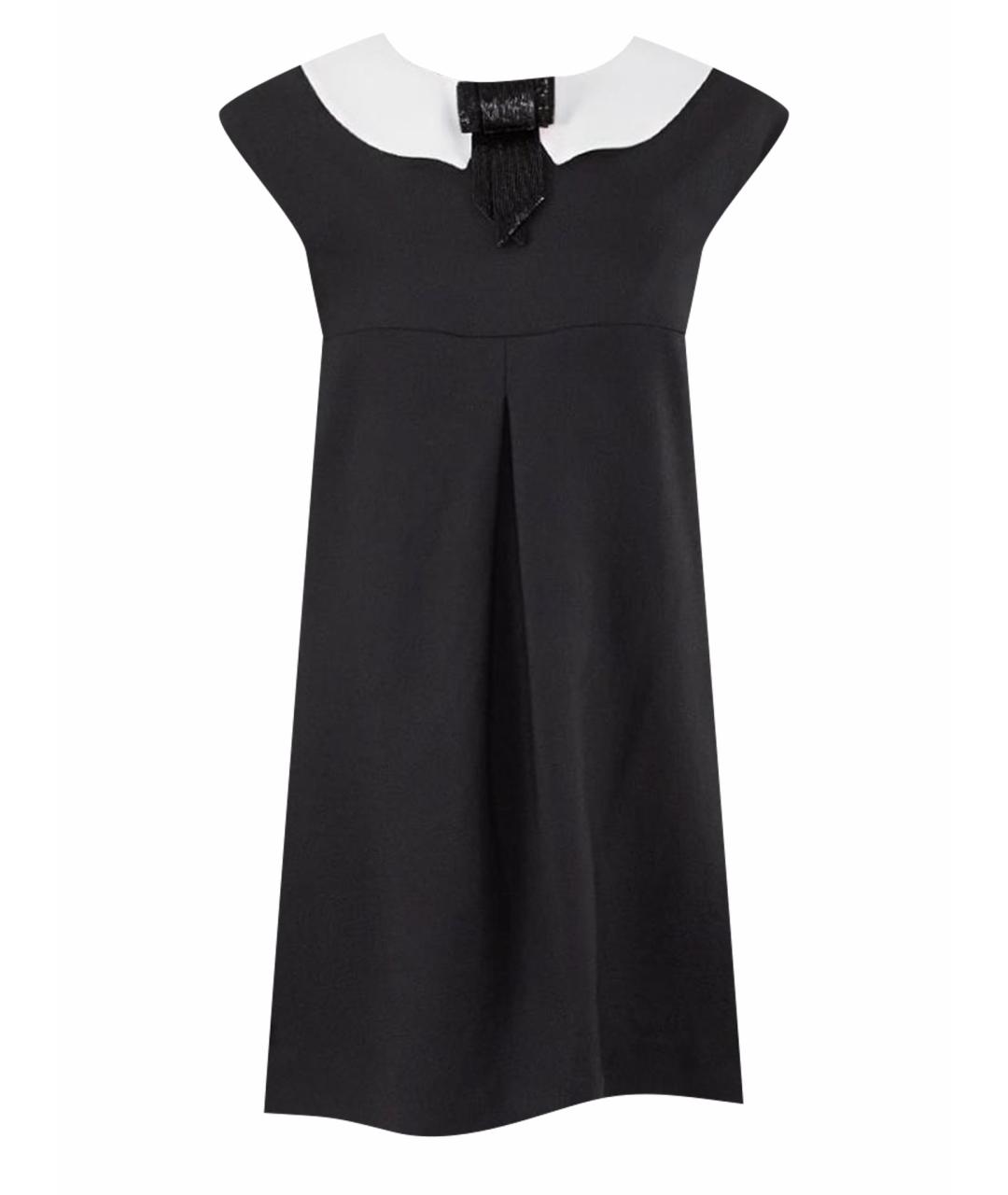 SAINT LAURENT Черное шерстяное повседневное платье, фото 1
