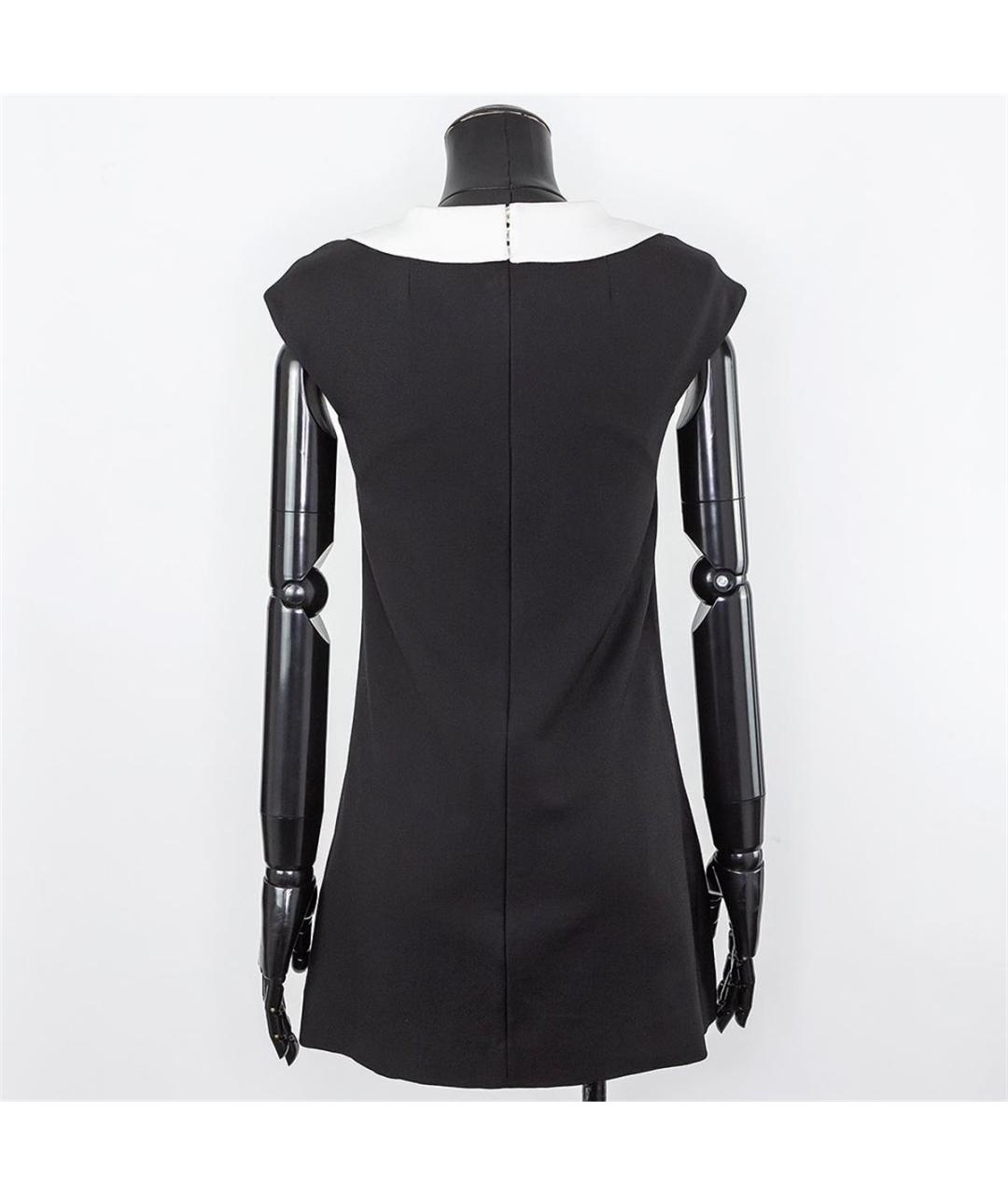 SAINT LAURENT Черное шерстяное повседневное платье, фото 3