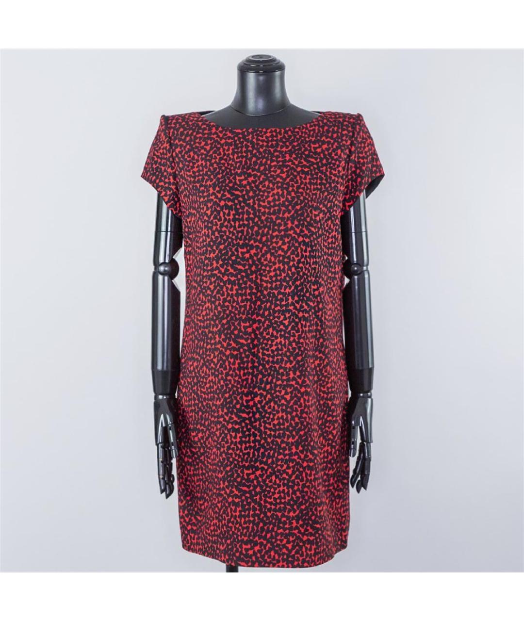 SAINT LAURENT Красное шелковое повседневное платье, фото 3