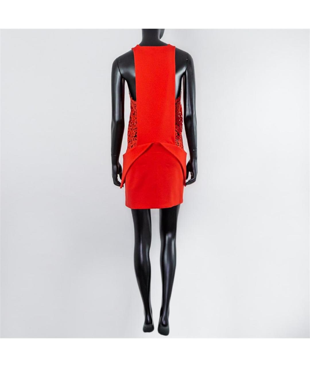 GIVENCHY Красное шерстяное повседневное платье, фото 3