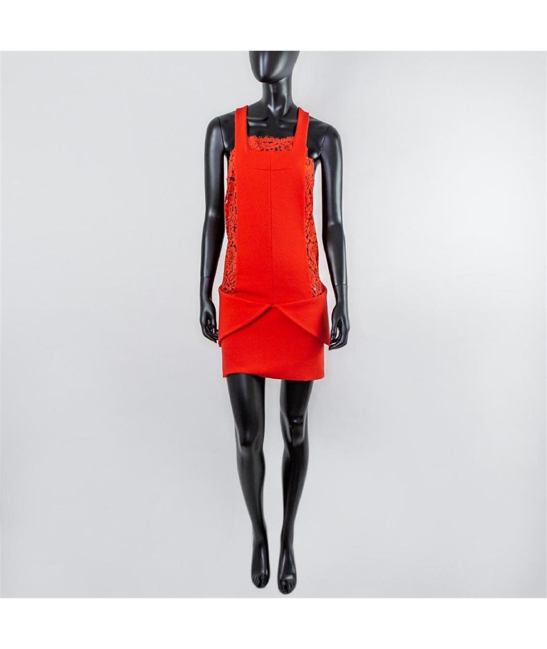 GIVENCHY Красное шерстяное повседневное платье, фото 4