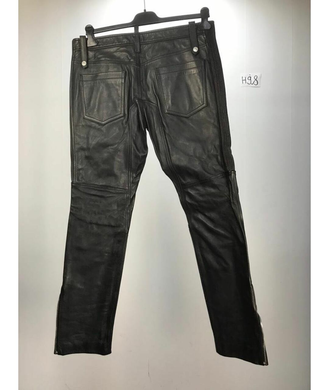 DSQUARED2 Черные кожаные повседневные брюки, фото 2