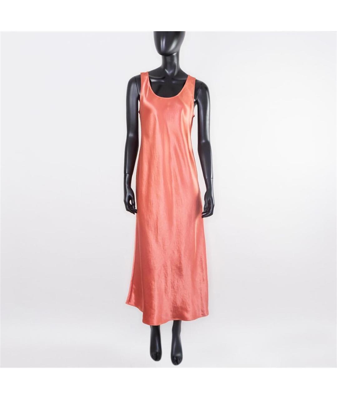 MAX MARA Оранжевое ацетатное повседневное платье, фото 4