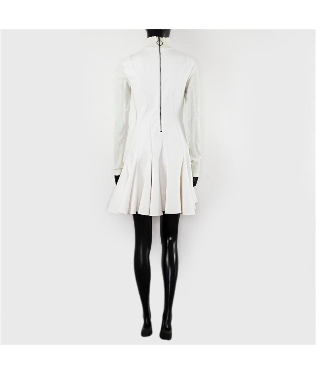 OFF-WHITE Белое хлопковое повседневное платье, фото 3