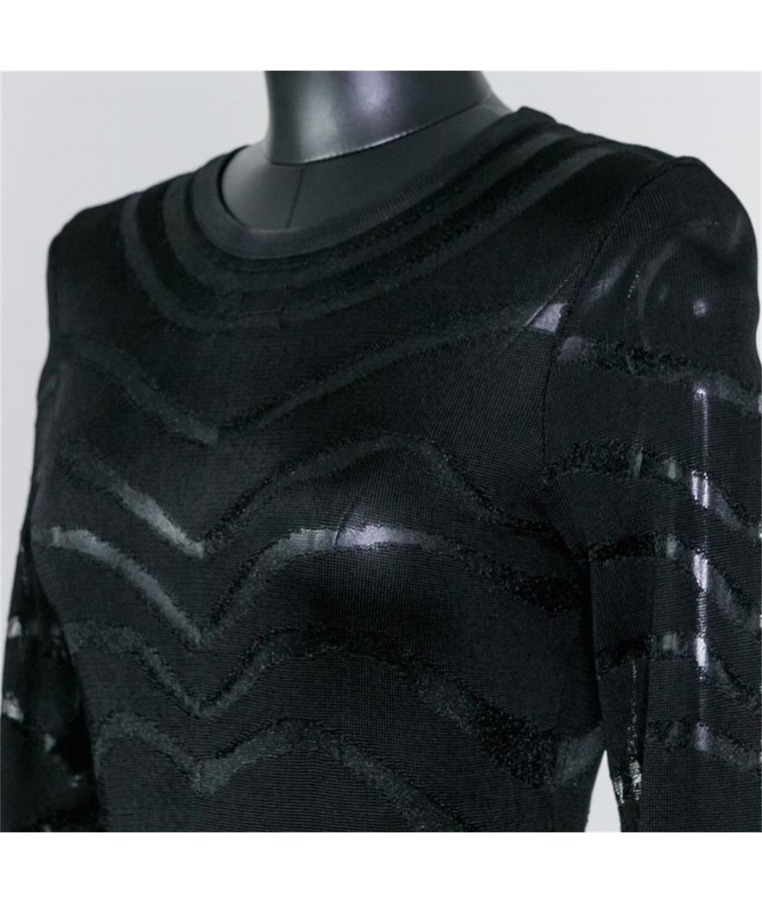 BALMAIN Черное вискозное повседневное платье, фото 2