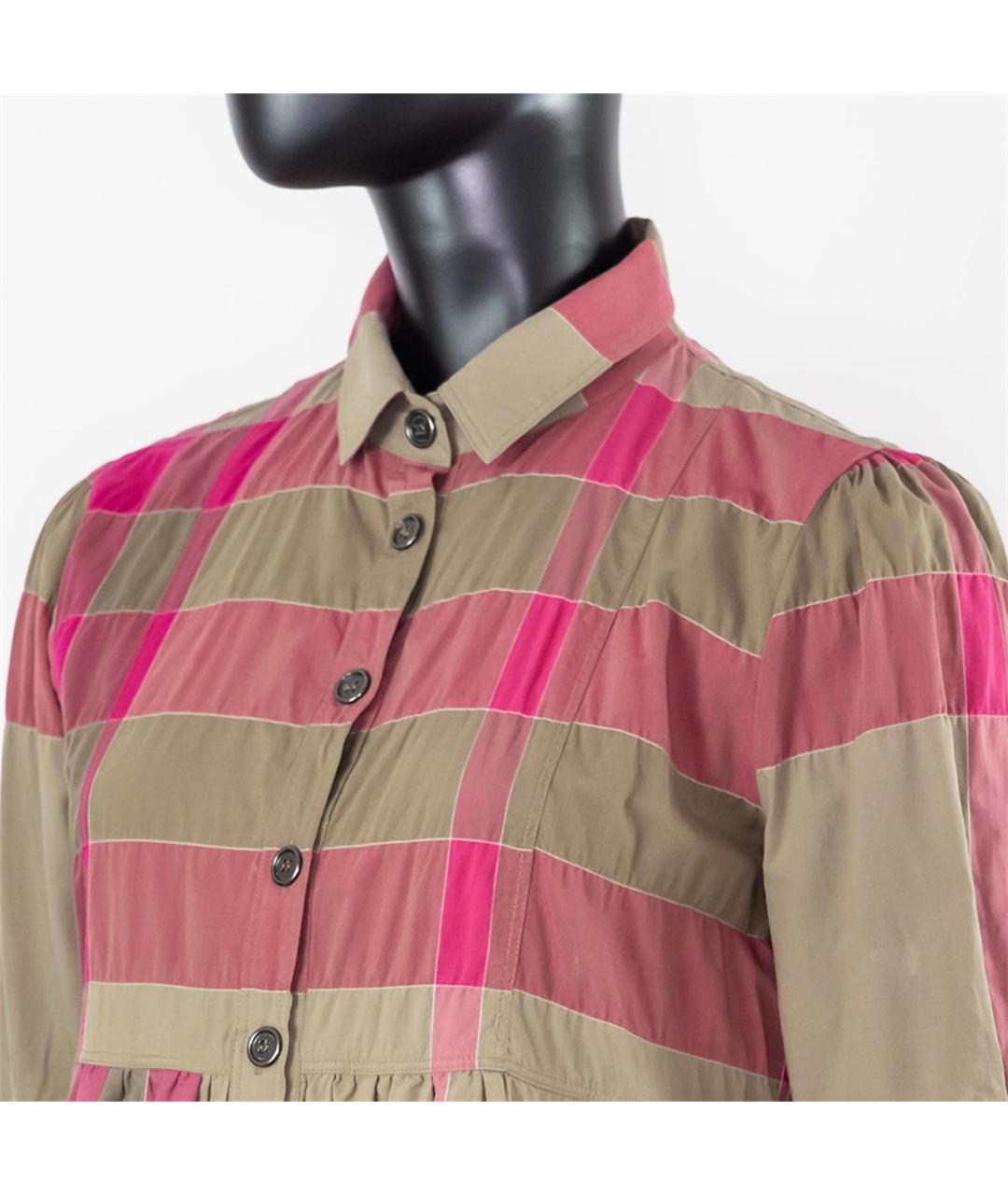 BURBERRY Бежевое хлопковое повседневное платье, фото 2