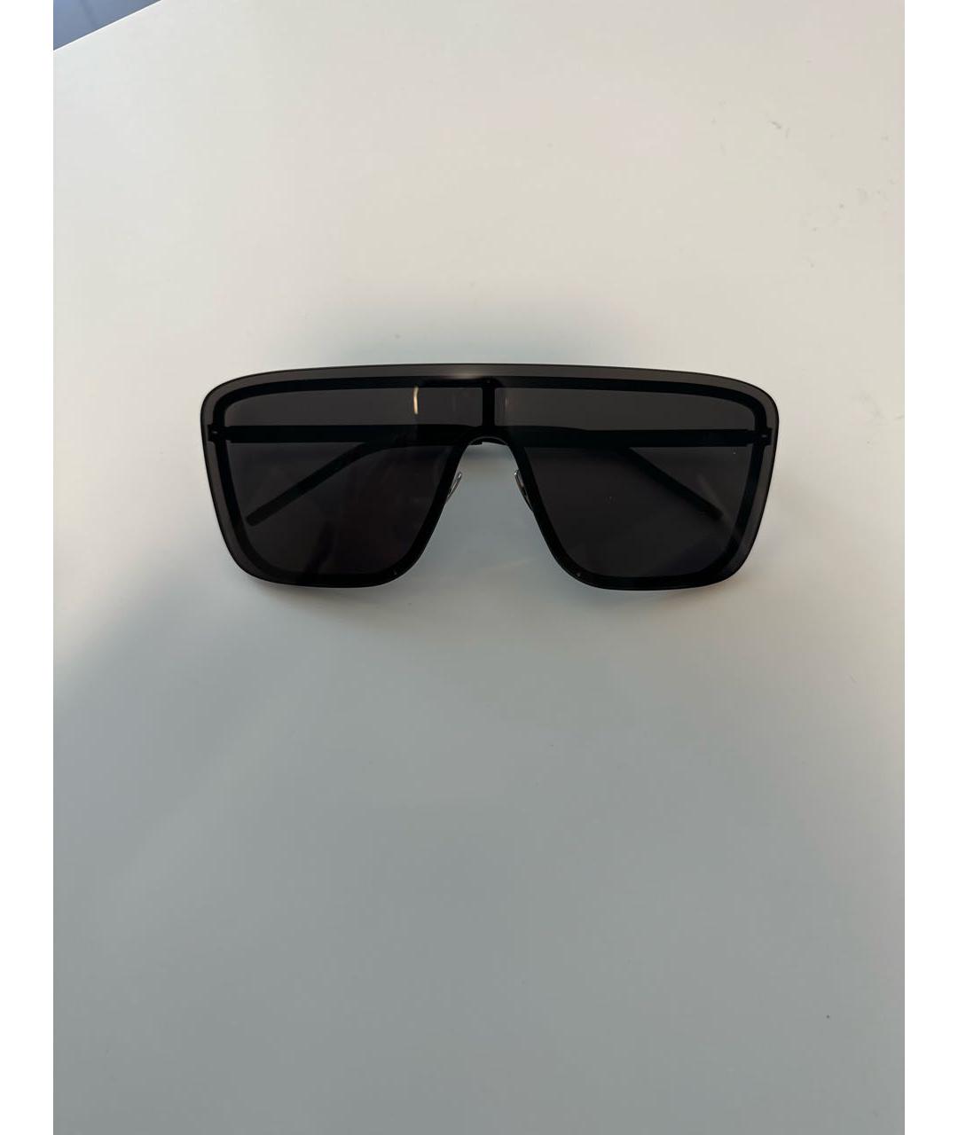 SAINT LAURENT Черные пластиковые солнцезащитные очки, фото 5