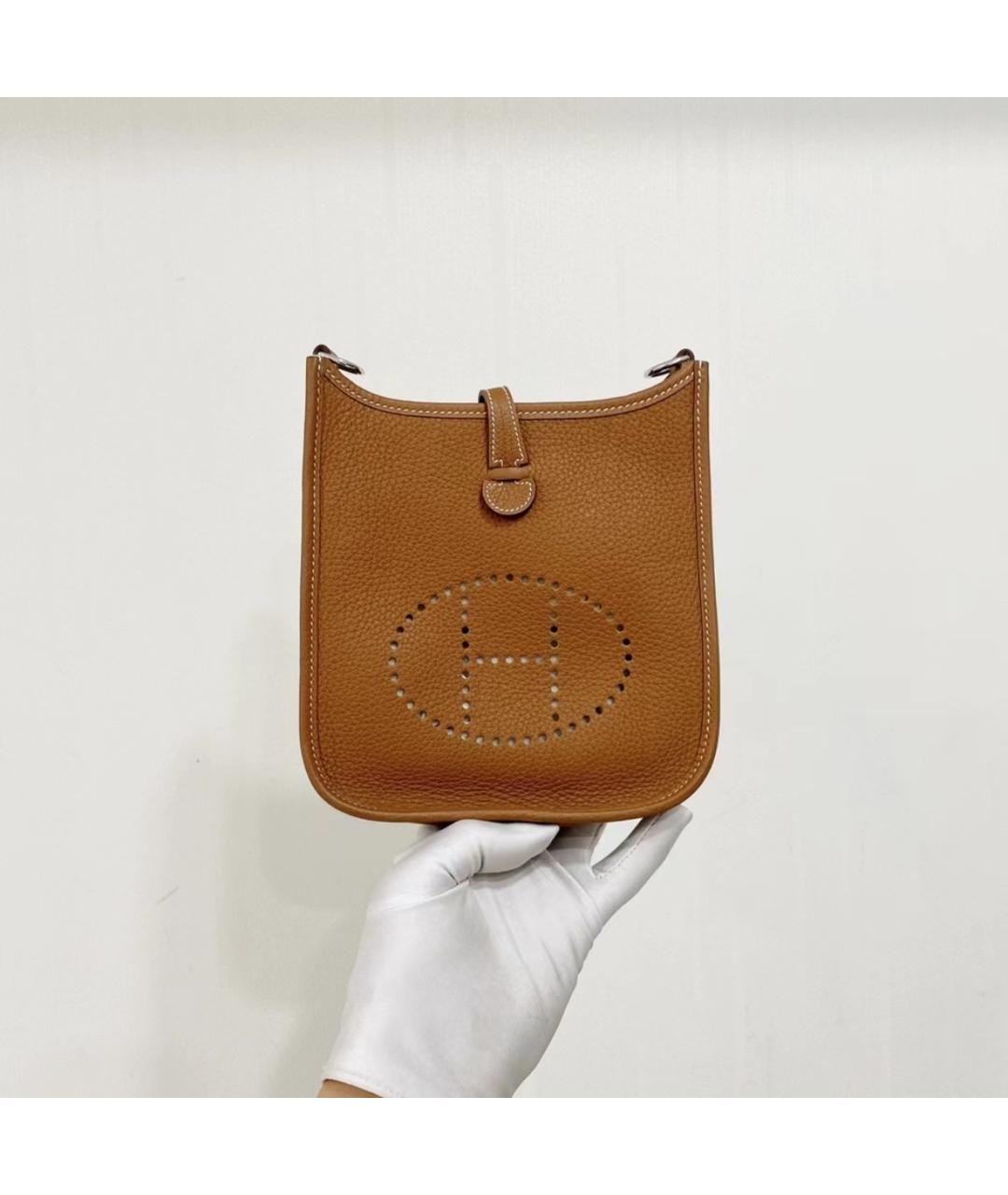 HERMES Коричневая кожаная сумка через плечо, фото 2