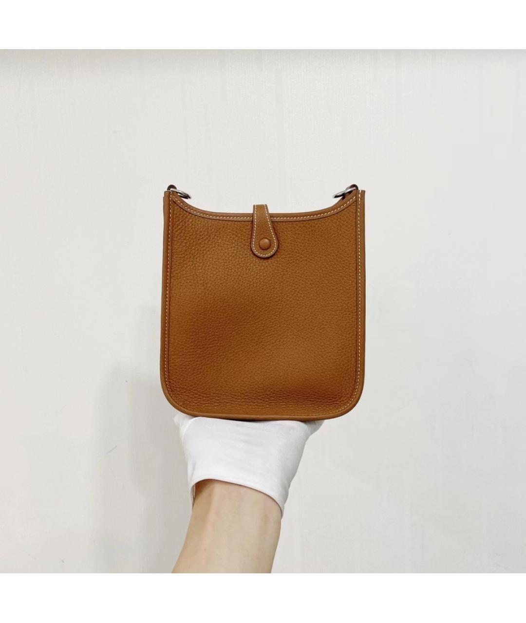 HERMES Коричневая кожаная сумка через плечо, фото 3