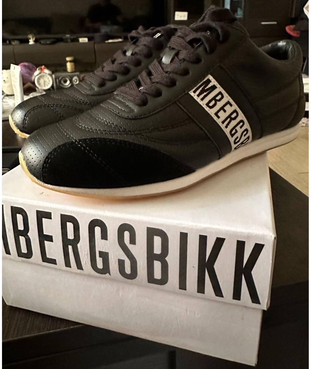 BIKKEMBERGS Черные кожаные кроссовки, фото 4