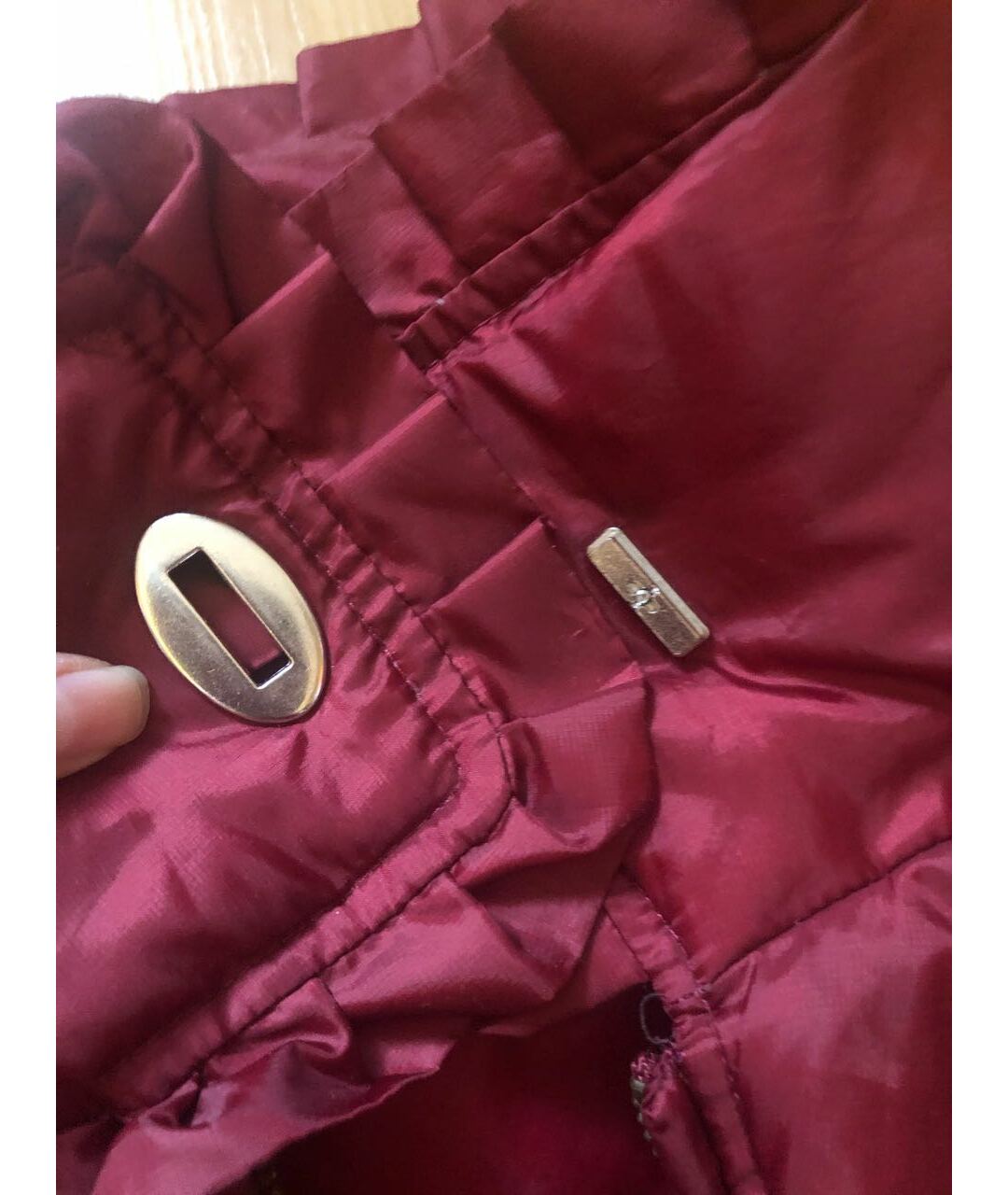 LOVE MOSCHINO Бордовая полиэстеровая куртка, фото 5