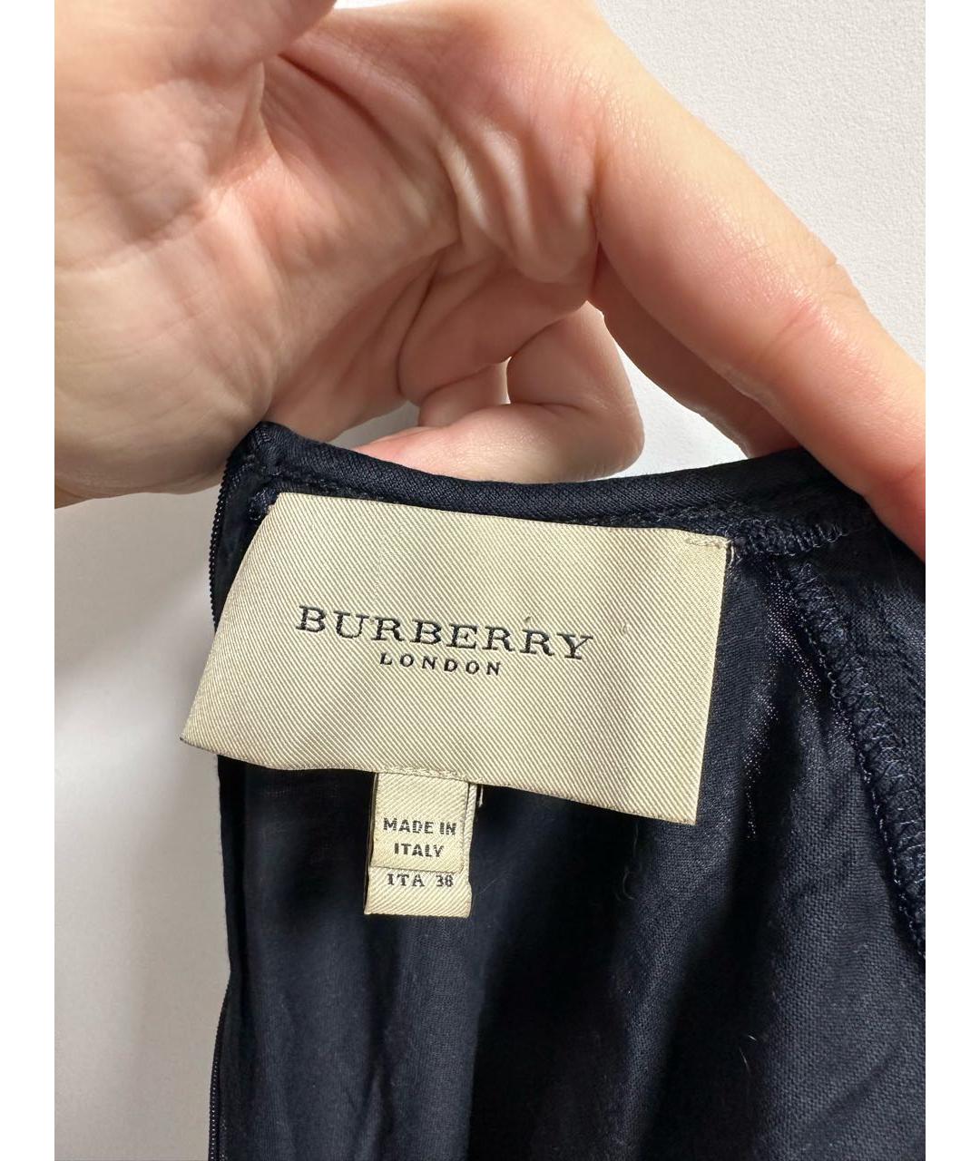 BURBERRY Черное хлопковое платье, фото 3