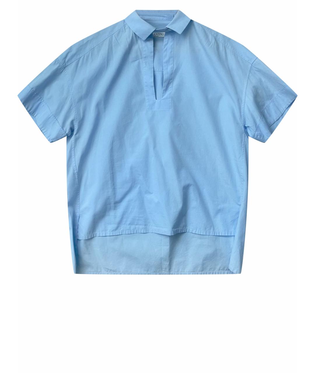 VALENTINO Голубая хлопковая рубашка, фото 1