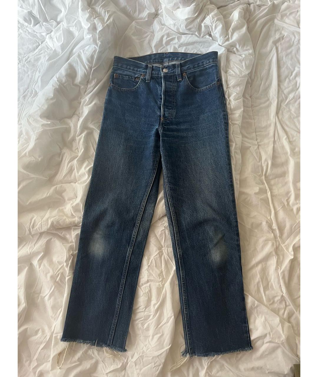 LEVI'S VINTAGE CLOTHING Темно-синие хлопковые прямые джинсы, фото 6