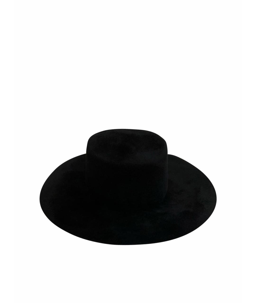 ALBERTA FERRETTI Черная шерстяная шляпа, фото 1