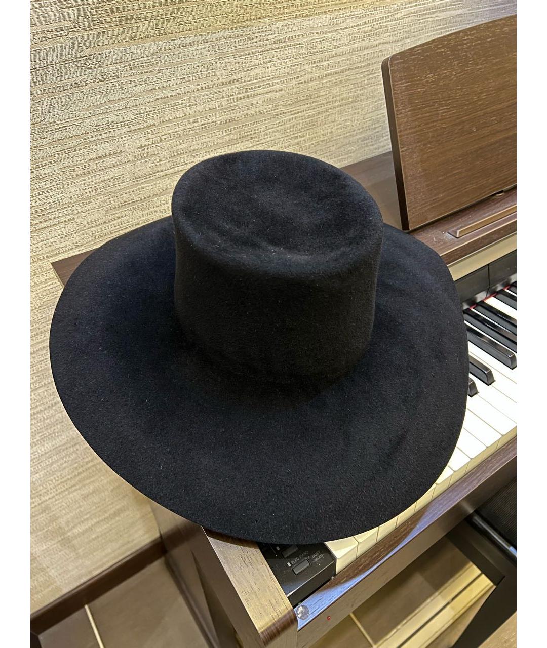 ALBERTA FERRETTI Черная шерстяная шляпа, фото 6