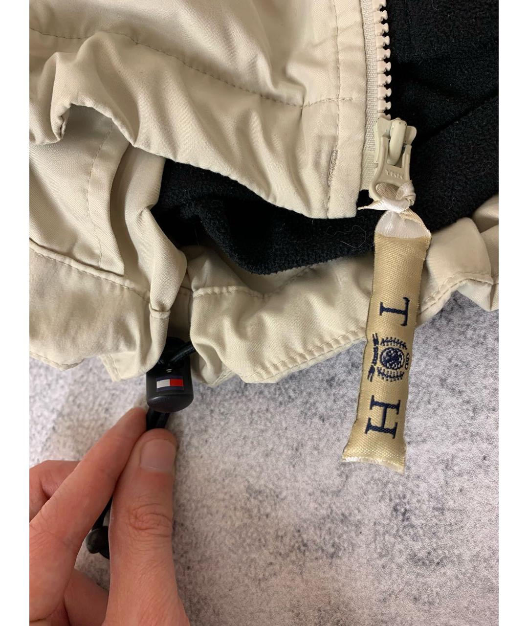 TOMMY HILFIGER Бежевая полиэстеровая куртка, фото 7