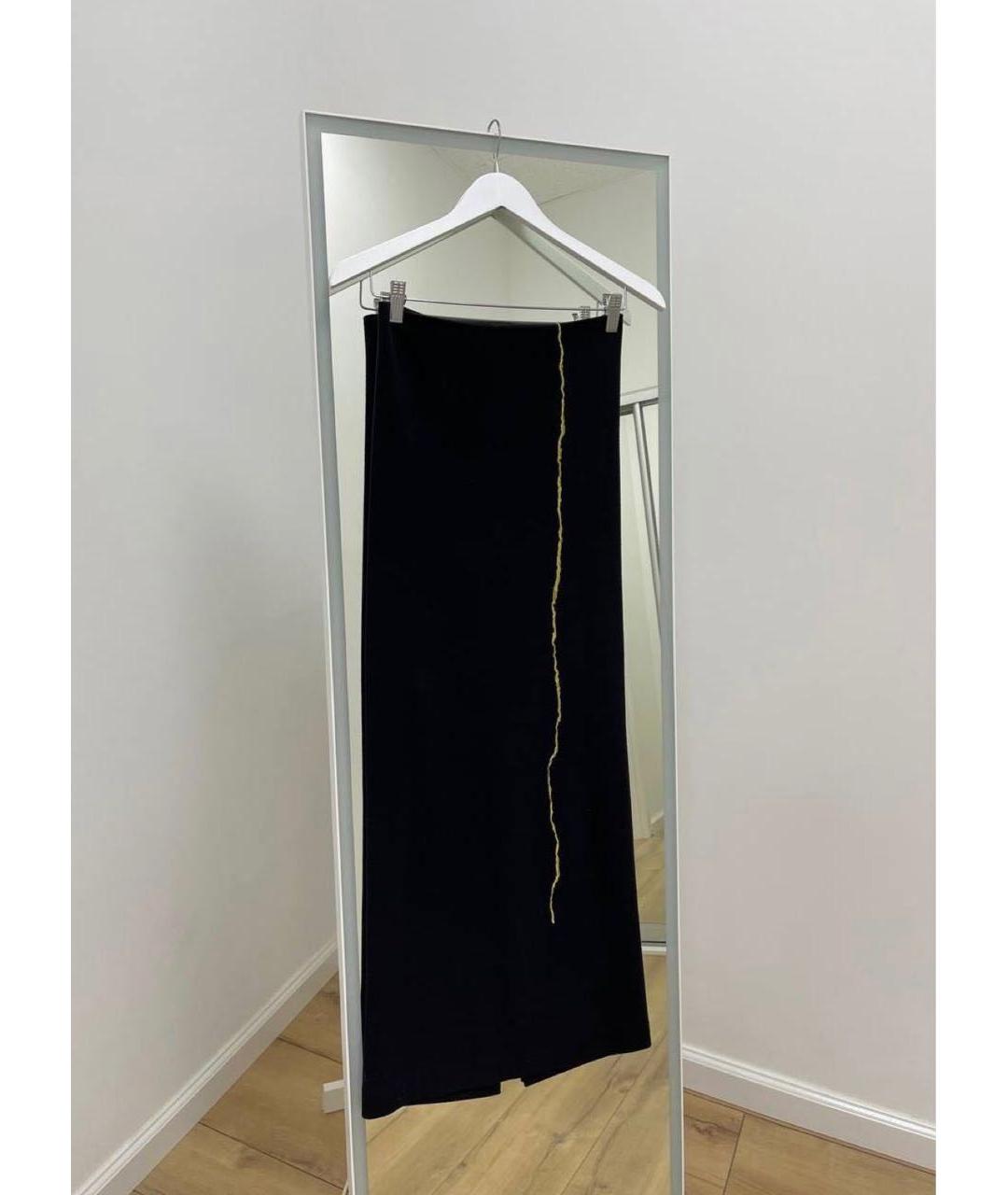 HAIDER ACKERMANN Черная хлопковая юбка макси, фото 2