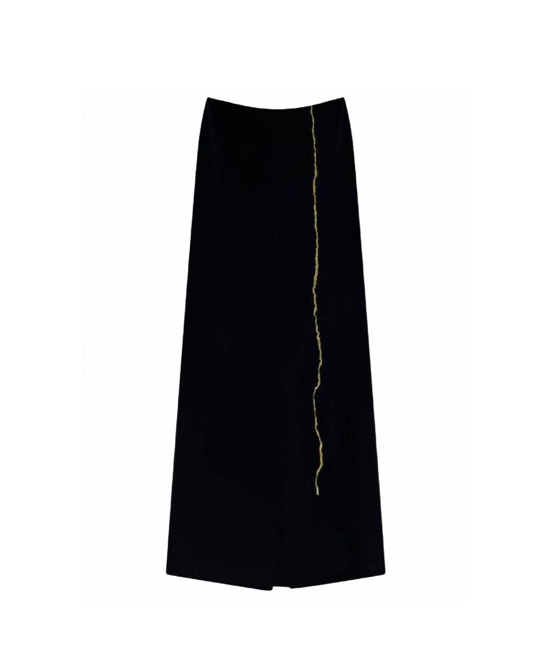 HAIDER ACKERMANN Черная хлопковая юбка макси, фото 1