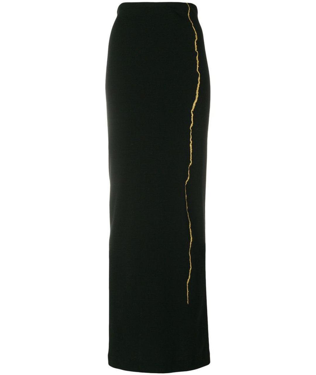 HAIDER ACKERMANN Черная хлопковая юбка макси, фото 7