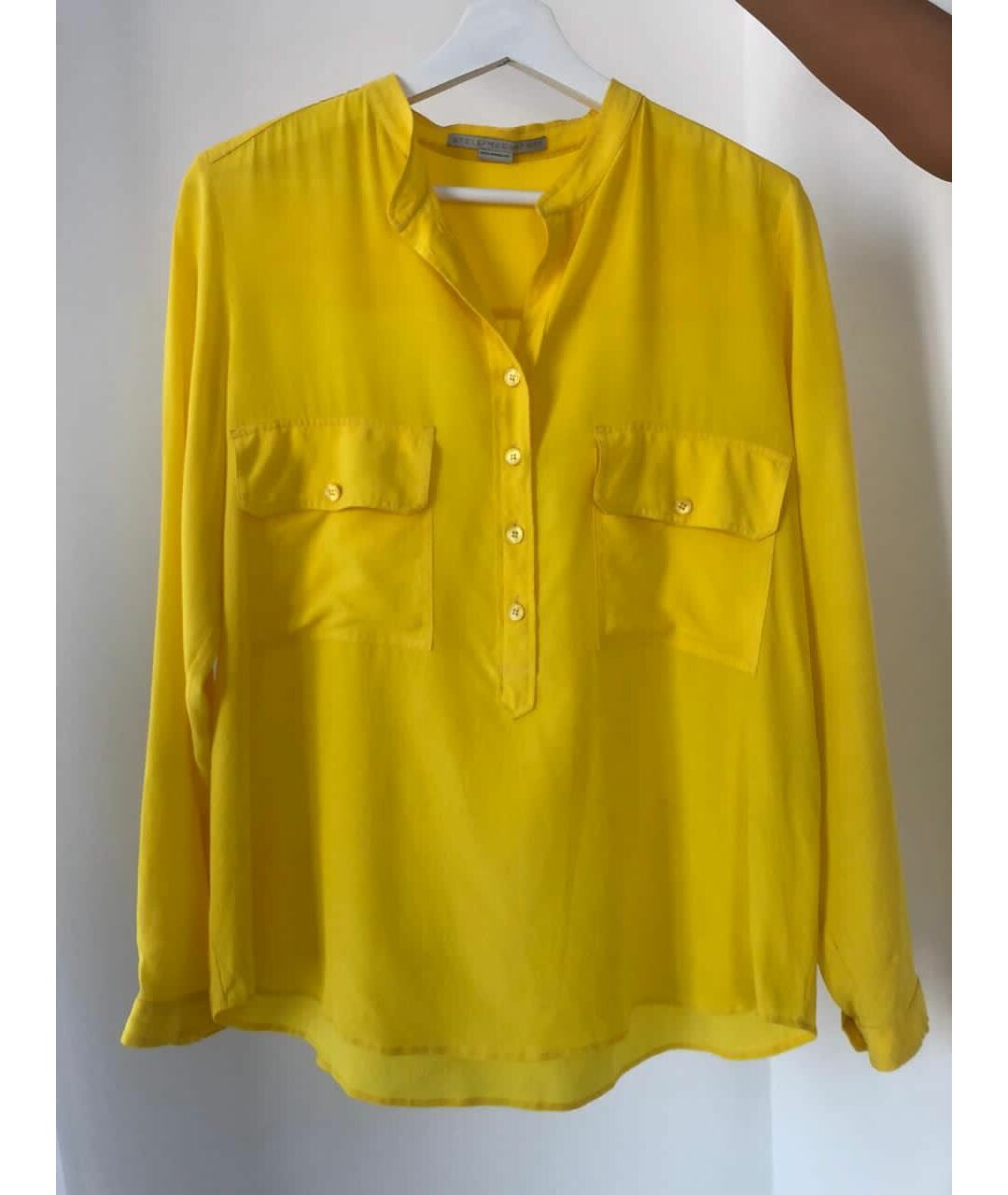 STELLA MCCARTNEY Желтая шелковая рубашка, фото 4