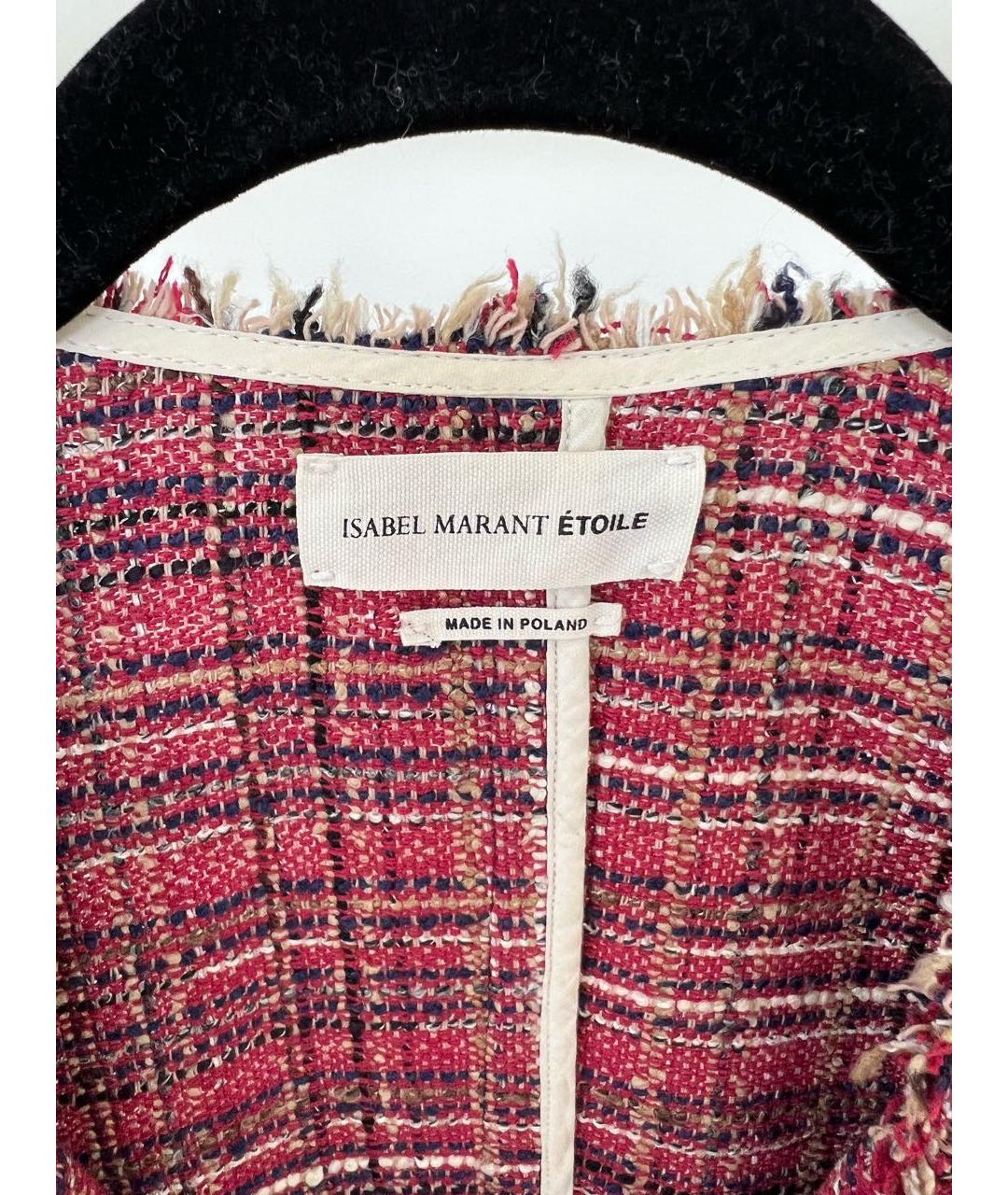ISABEL MARANT ETOILE Бордовый твидовый жакет/пиджак, фото 2