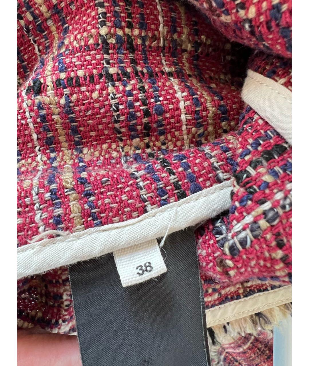 ISABEL MARANT ETOILE Бордовый твидовый жакет/пиджак, фото 6