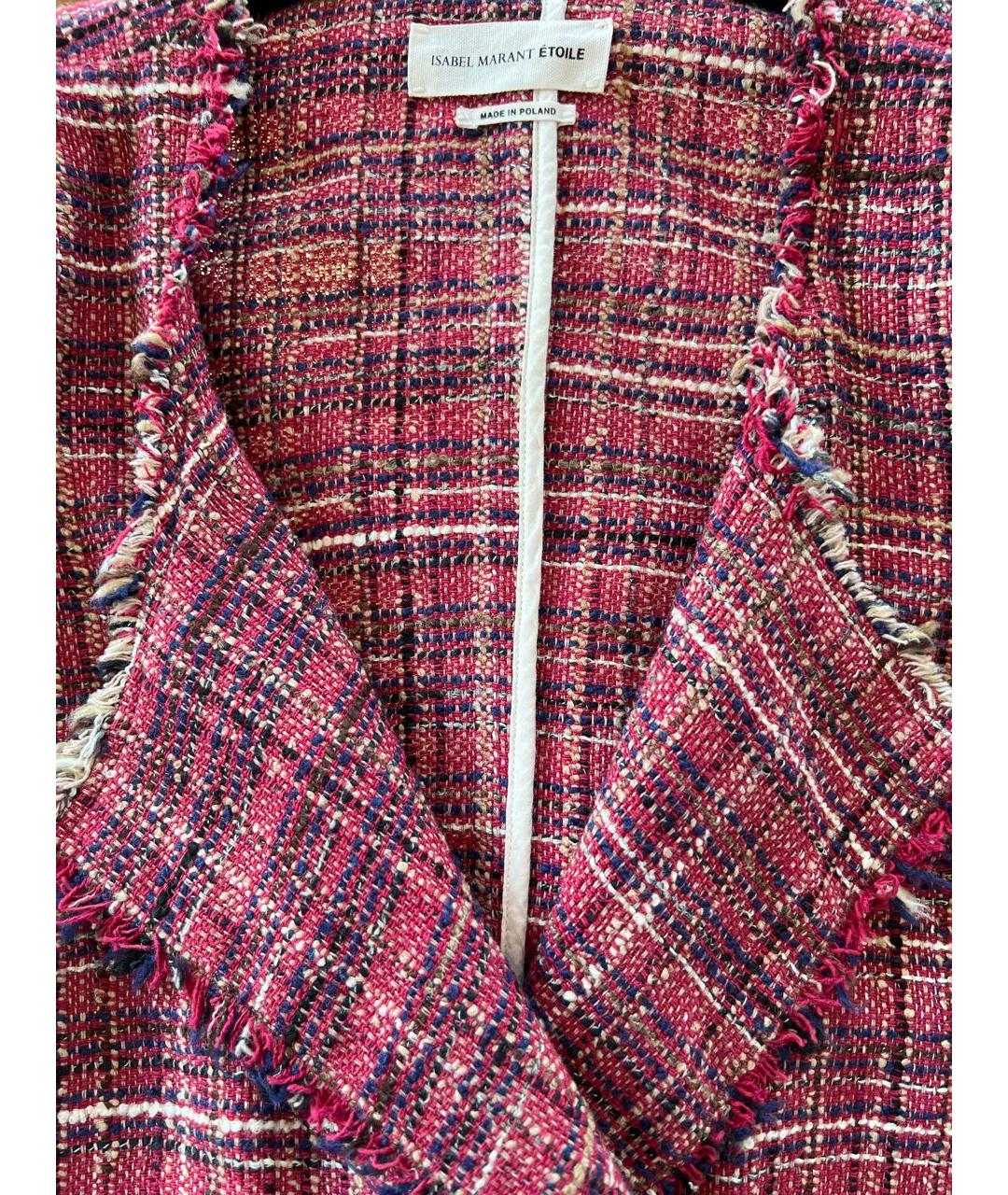 ISABEL MARANT ETOILE Бордовый твидовый жакет/пиджак, фото 5