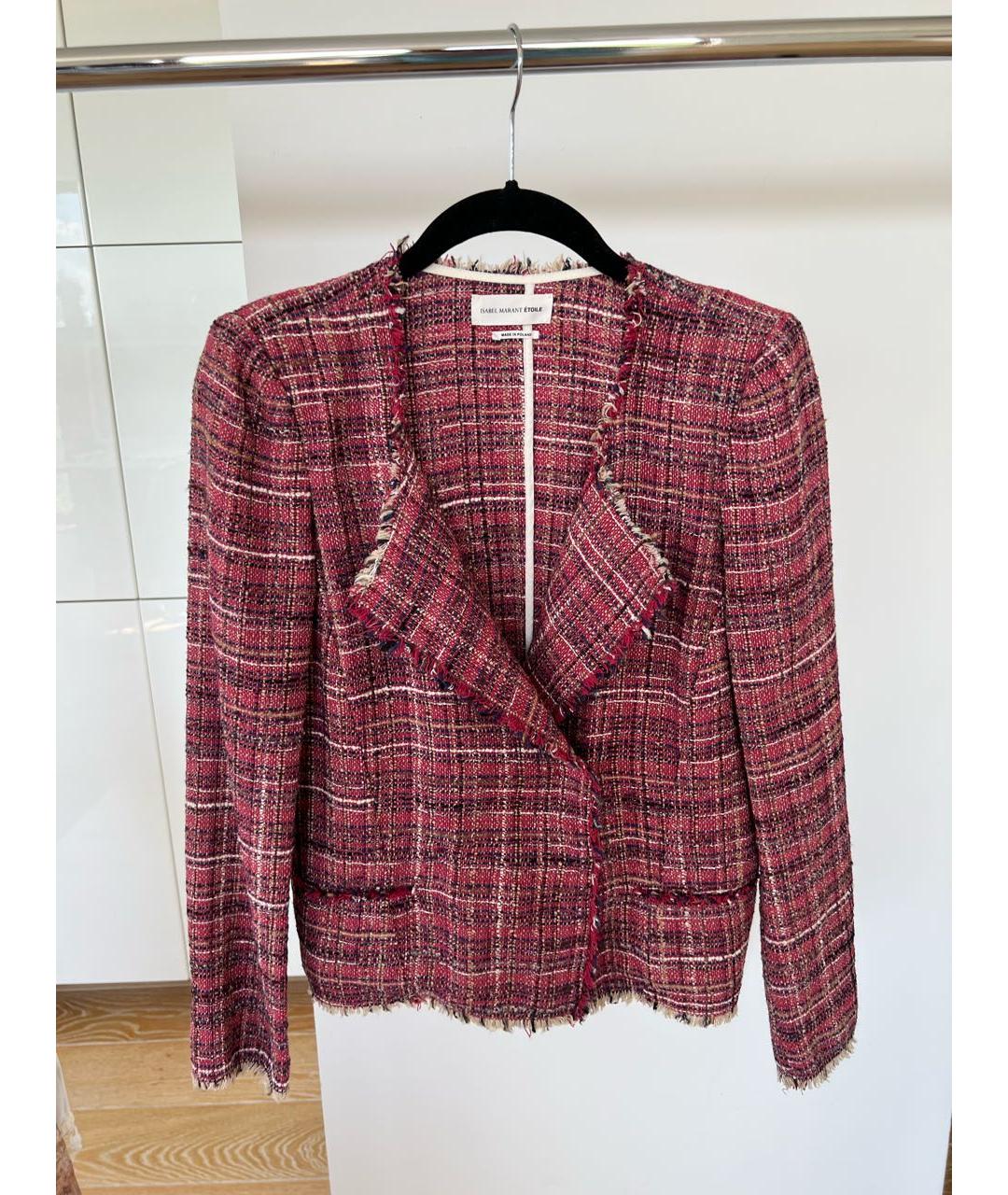 ISABEL MARANT ETOILE Бордовый твидовый жакет/пиджак, фото 7