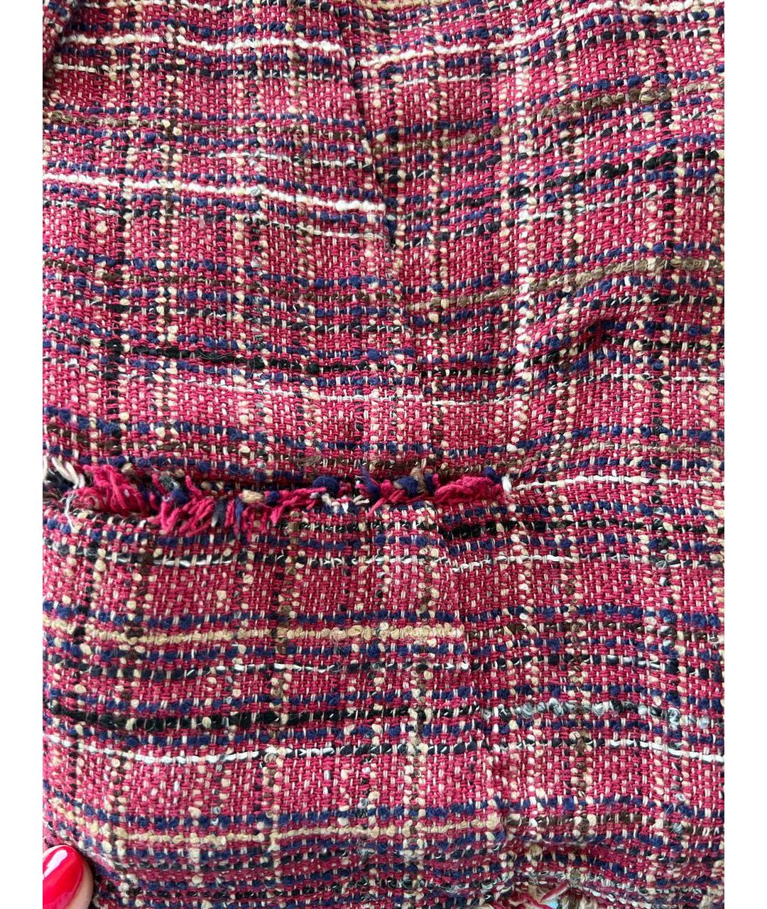 ISABEL MARANT ETOILE Бордовый твидовый жакет/пиджак, фото 4