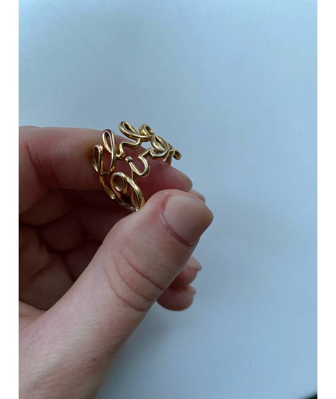 CHLOE Золотое позолоченное кольцо, фото 4