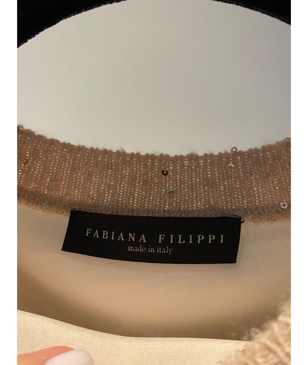 FABIANA FILIPPI Бежевая шелковая блузы, фото 2