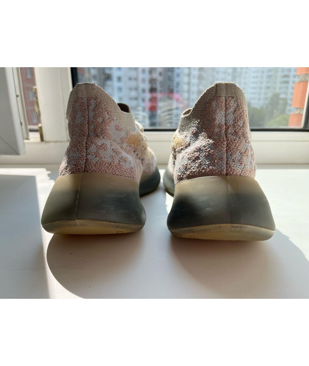 ADIDAS YEEZY Оранжевое текстильные кроссовки, фото 4