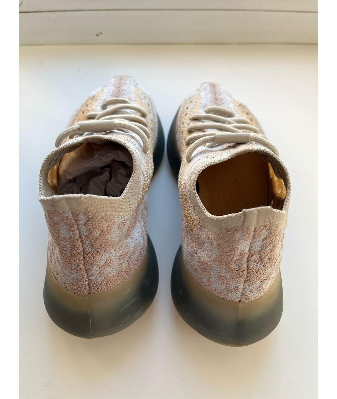 ADIDAS YEEZY Оранжевое текстильные кроссовки, фото 3