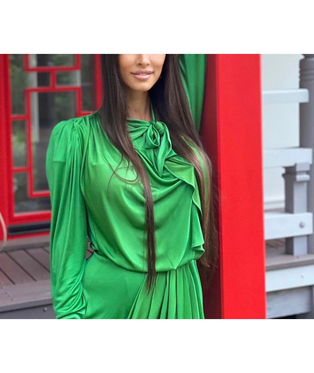 ISABEL MARANT Зеленые вискозное коктейльное платье, фото 5