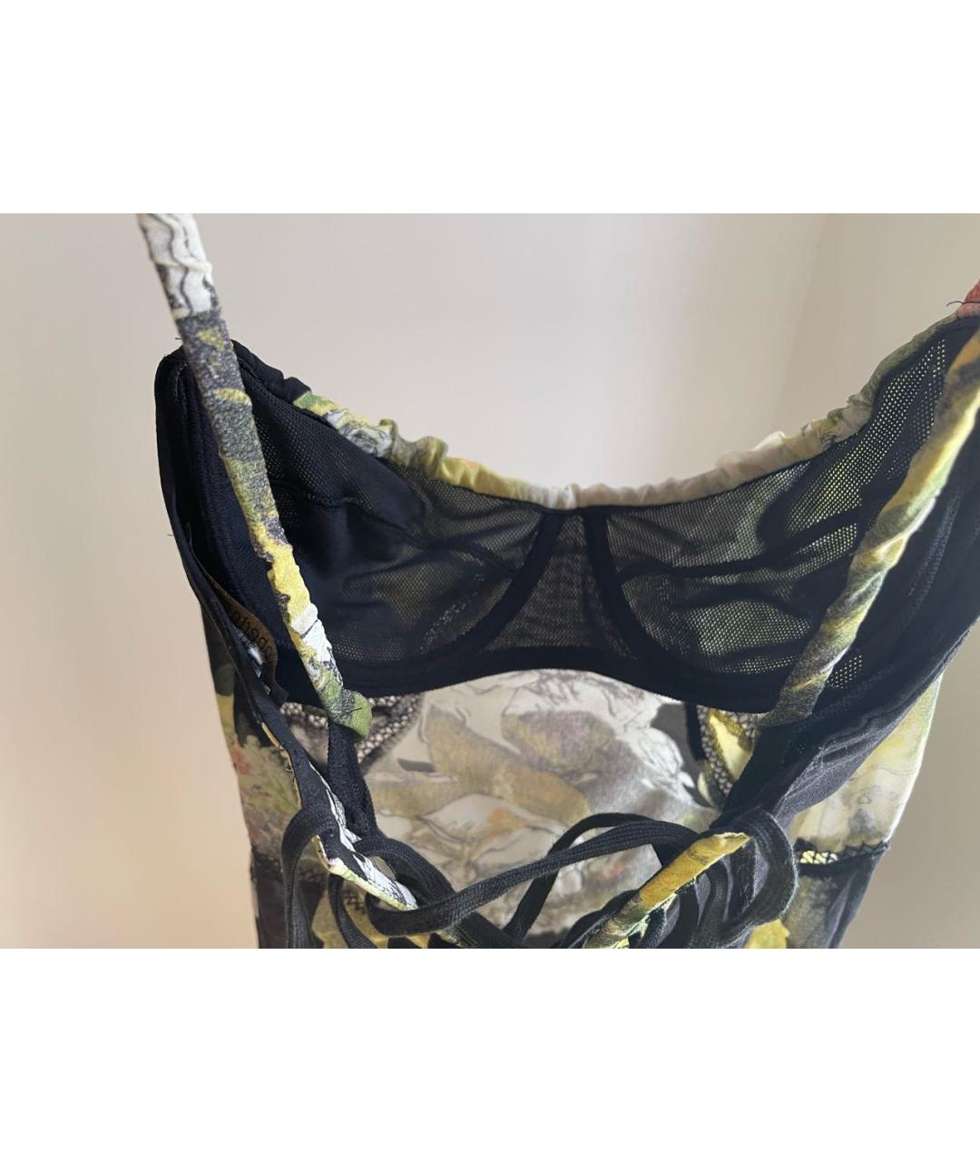 ROBERTO CAVALLI Зеленые шелковое вечернее платье, фото 6