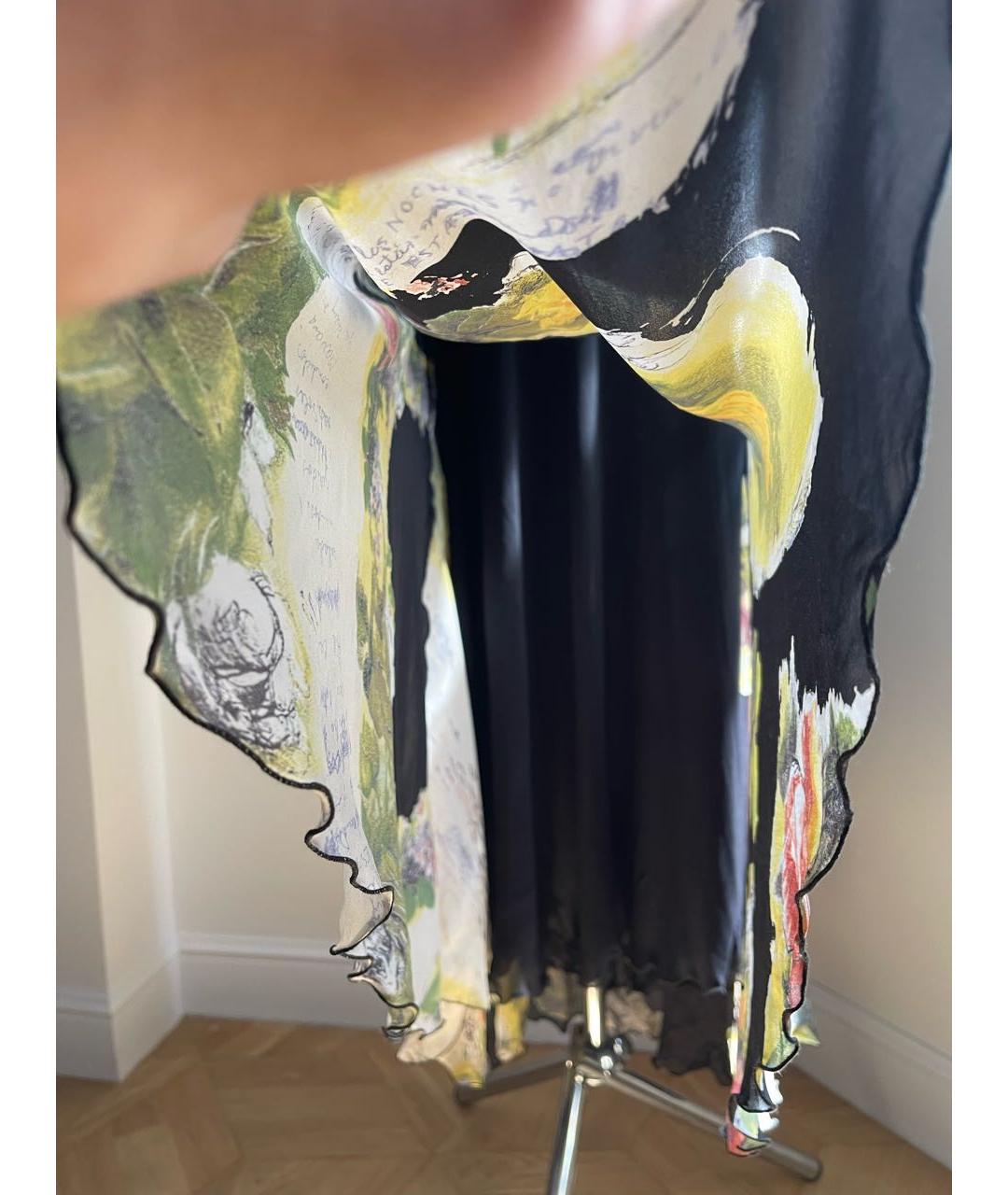 ROBERTO CAVALLI Зеленые шелковое вечернее платье, фото 5