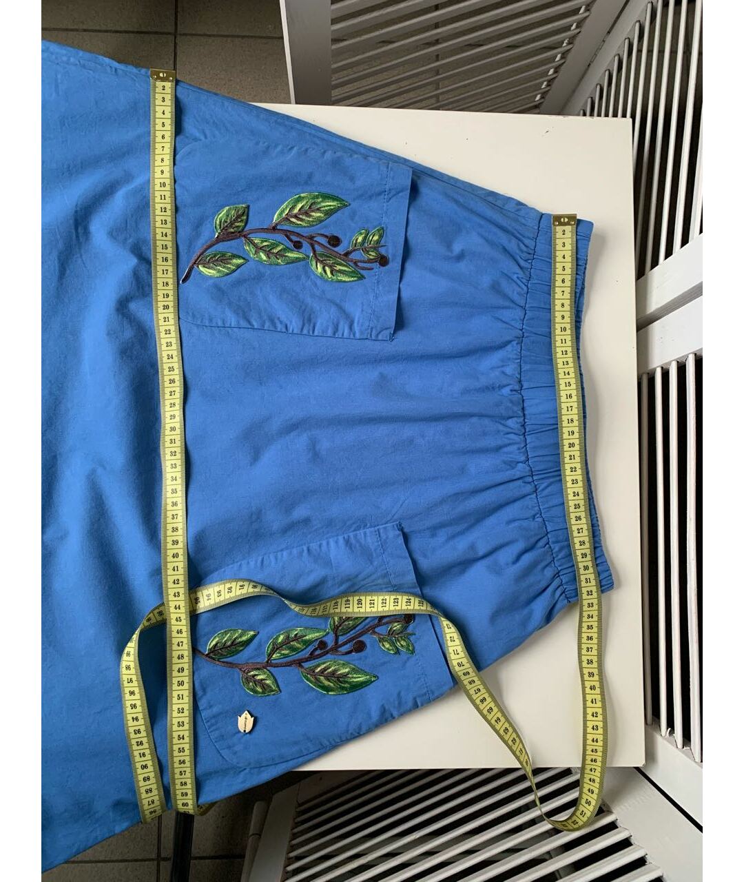 ALENA AKHMADULLINA Синяя хлопковая юбка макси, фото 3