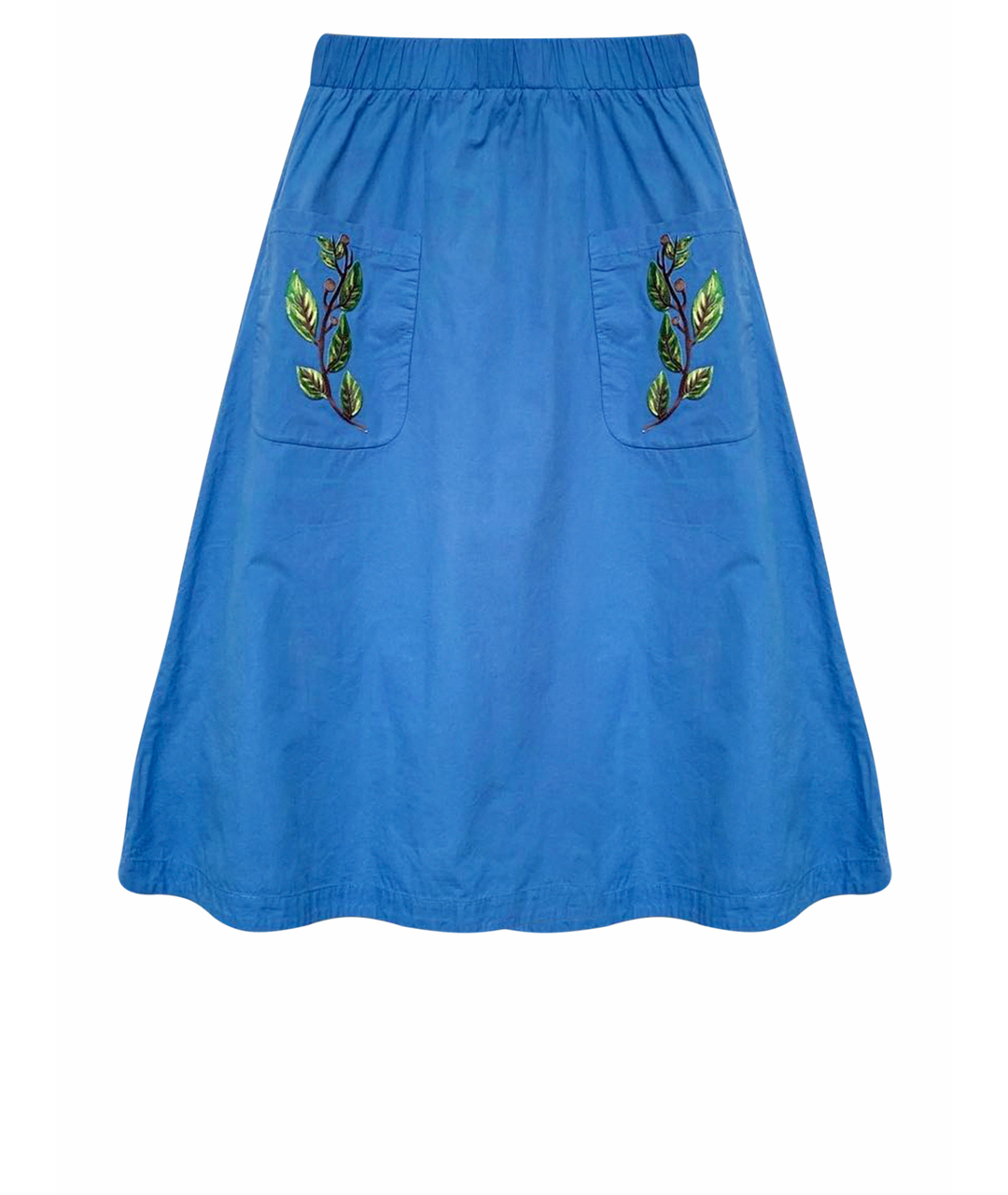 ALENA AKHMADULLINA Синяя хлопковая юбка макси, фото 1